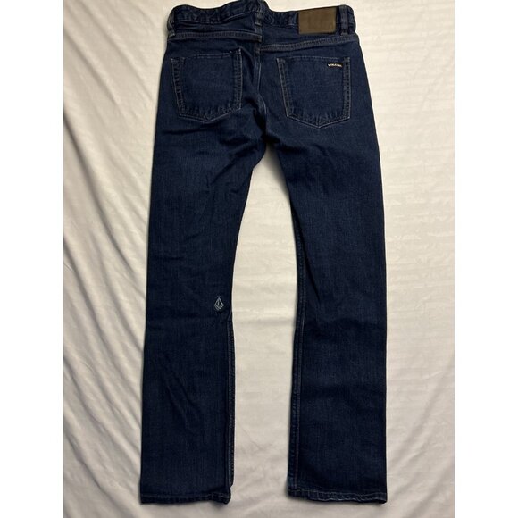 Volcom Vorta Slim Straight Jeans Men's Size 29 X 27L dark wash Denim 5 Pocket - Picture 6 of 8